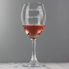 Personalised Measures Wine Glass