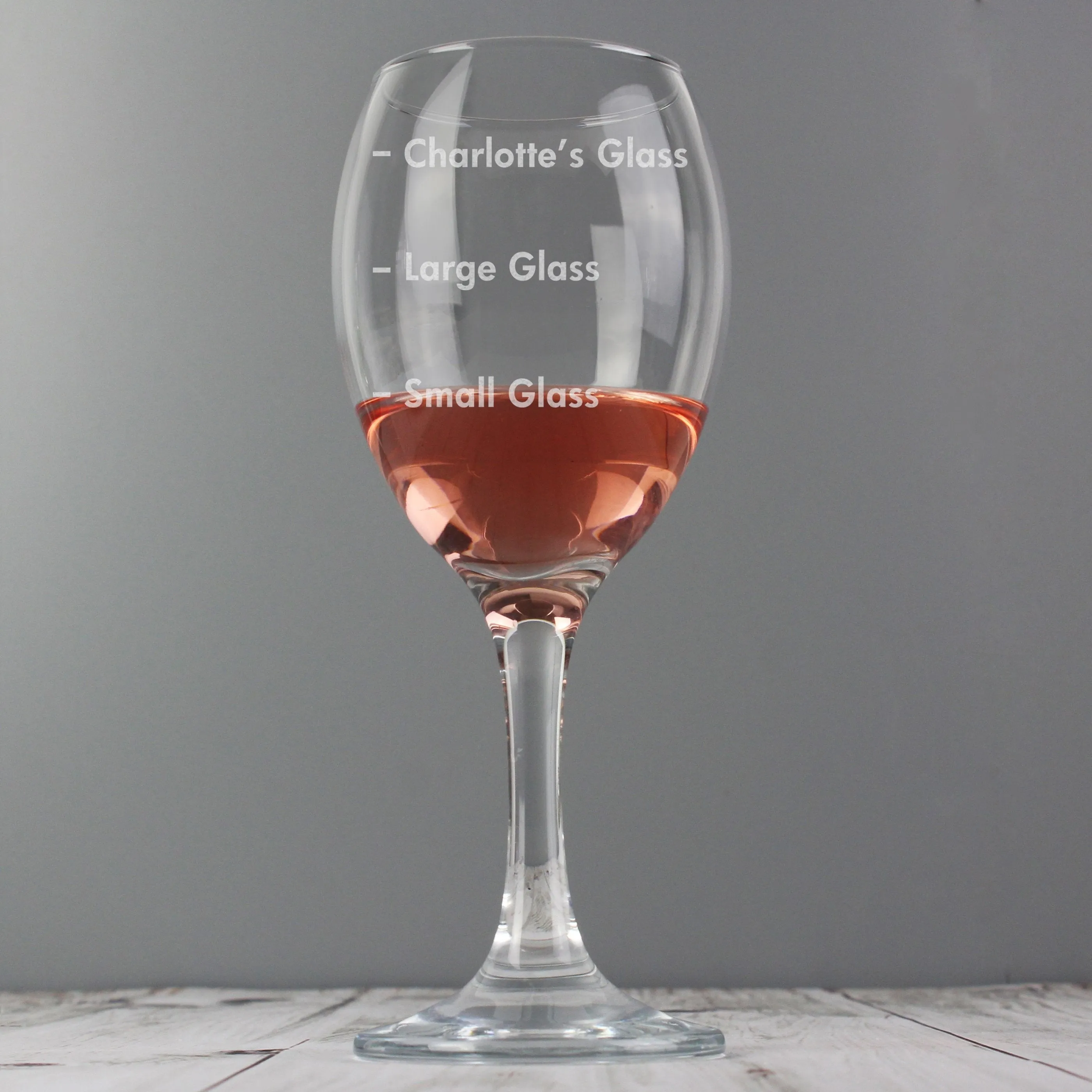 Personalised Measures Wine Glass