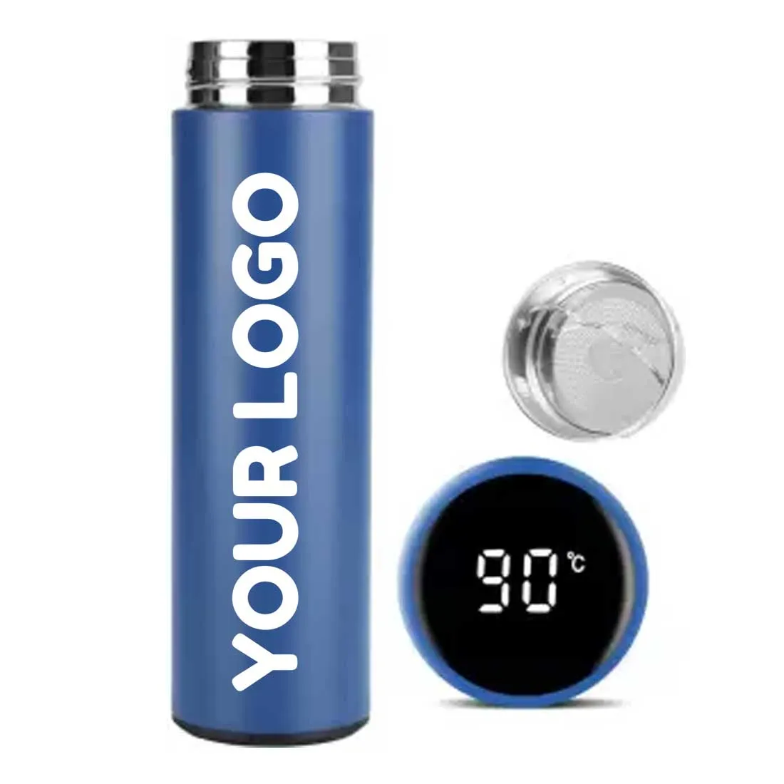 Personalised Thermal Flask for Tea with Temperature Display - ADD LOGO