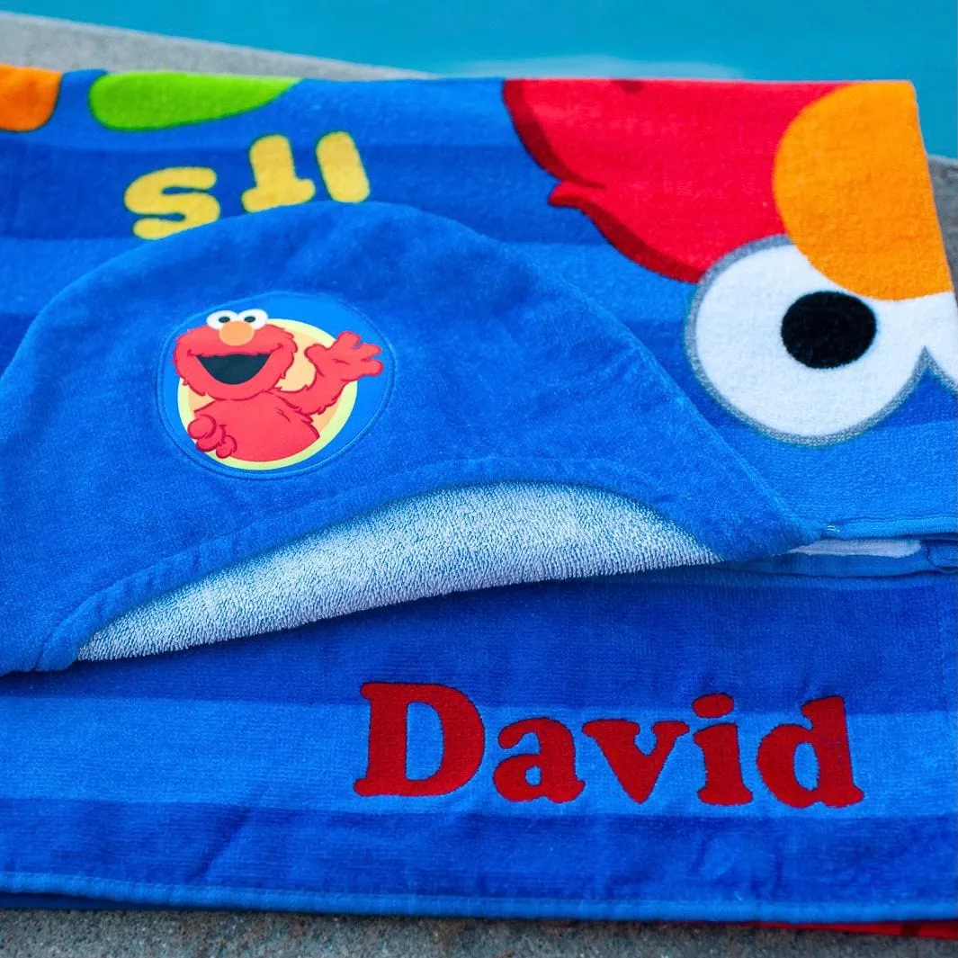 Personalized Embroidered Hooded Towel - Elmo