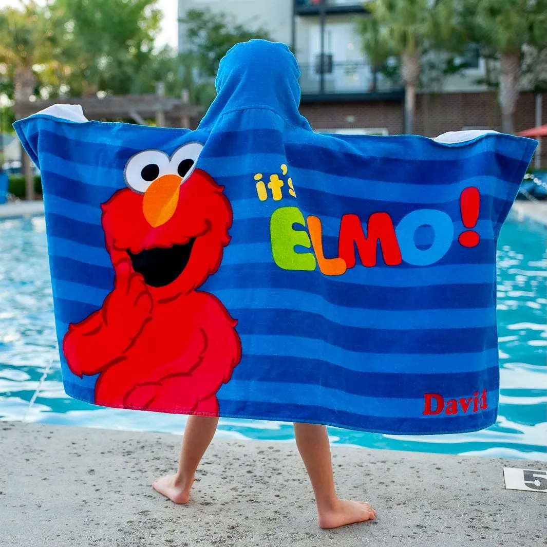 Personalized Embroidered Hooded Towel - Elmo