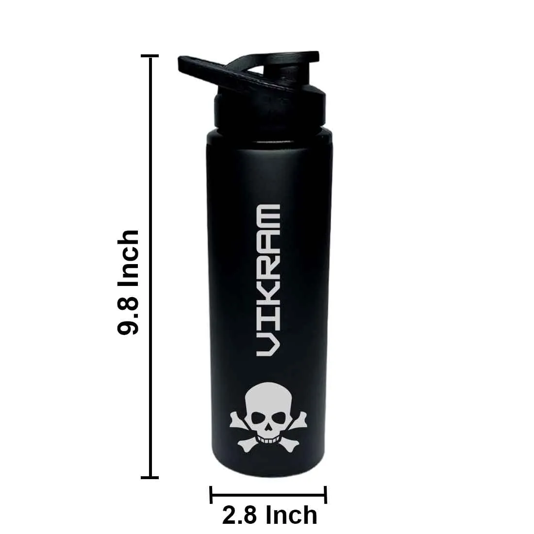 Personalized Engraved Drink Bottles Stainless Steel for Office Use - Cool Skull