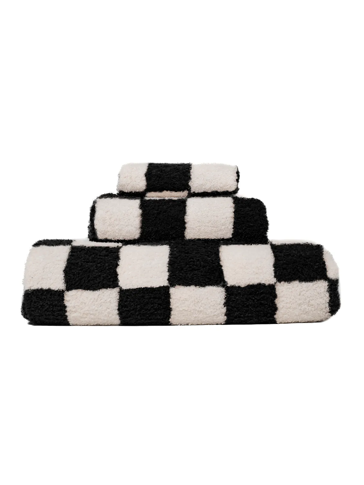 Plush Blanket - Black Check