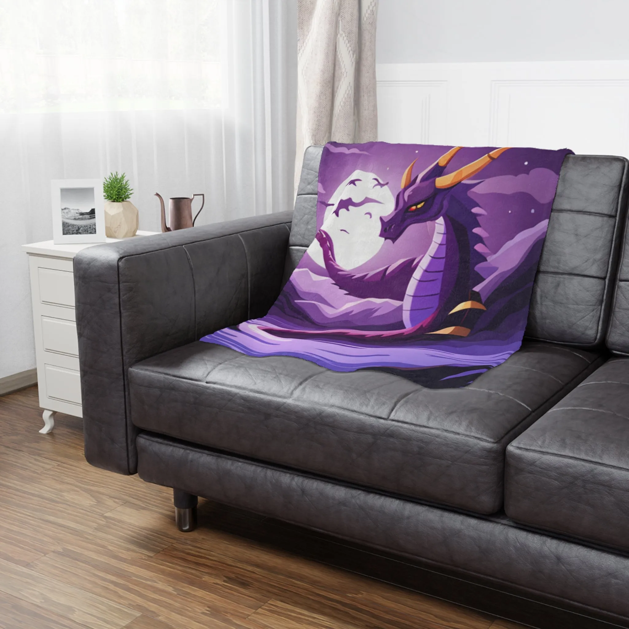 Purple Dragon Minky Blanket