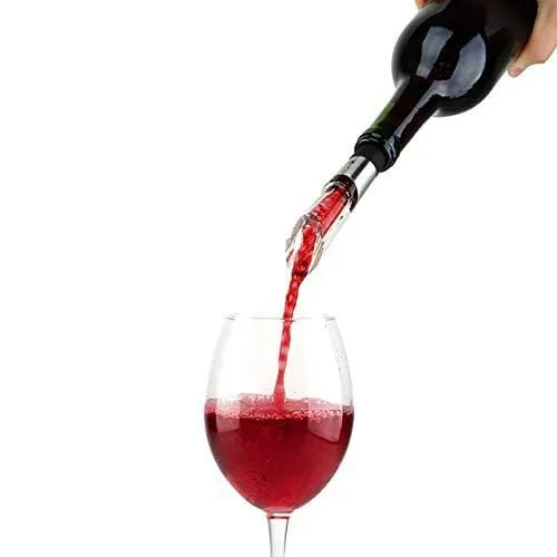 Rabbit Wine Aerator and Pourer, 1.1 x 1.1 x 5.2 inches, Clear/Stainless Steel