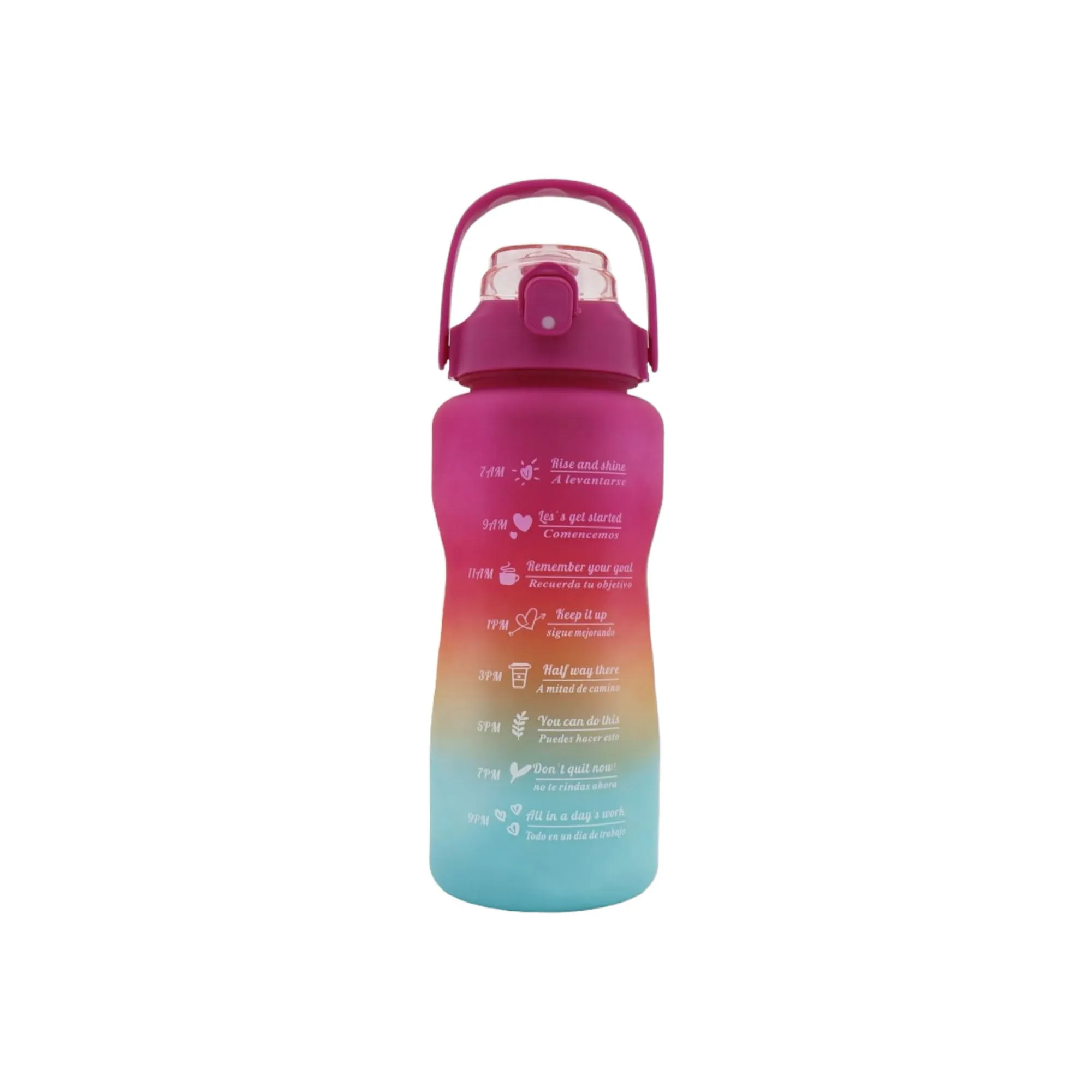 Rainbow Motivational Sports Water Bottle 3-Piece Set