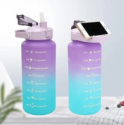 Rainbow Motivational Sports Water Bottle 3-Piece Set