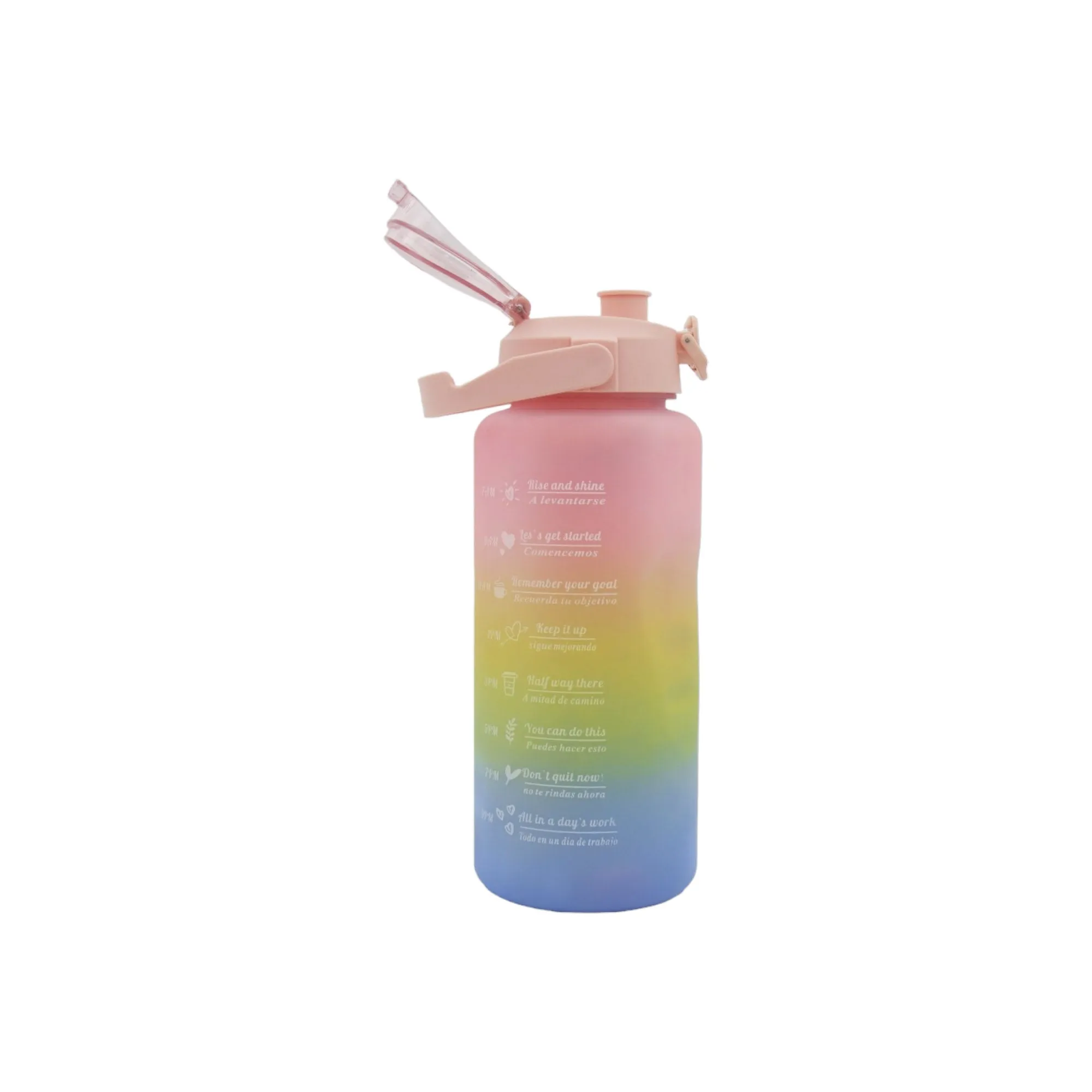 Rainbow Motivational Sports Water Bottle 3-Piece Set