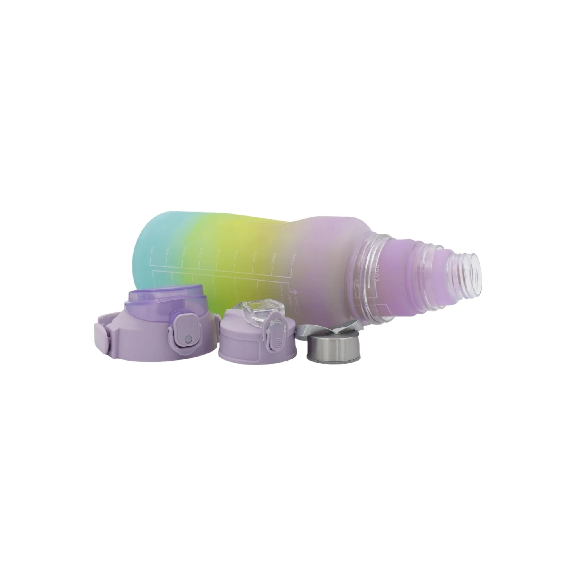 Rainbow Motivational Sports Water Bottle 3-Piece Set