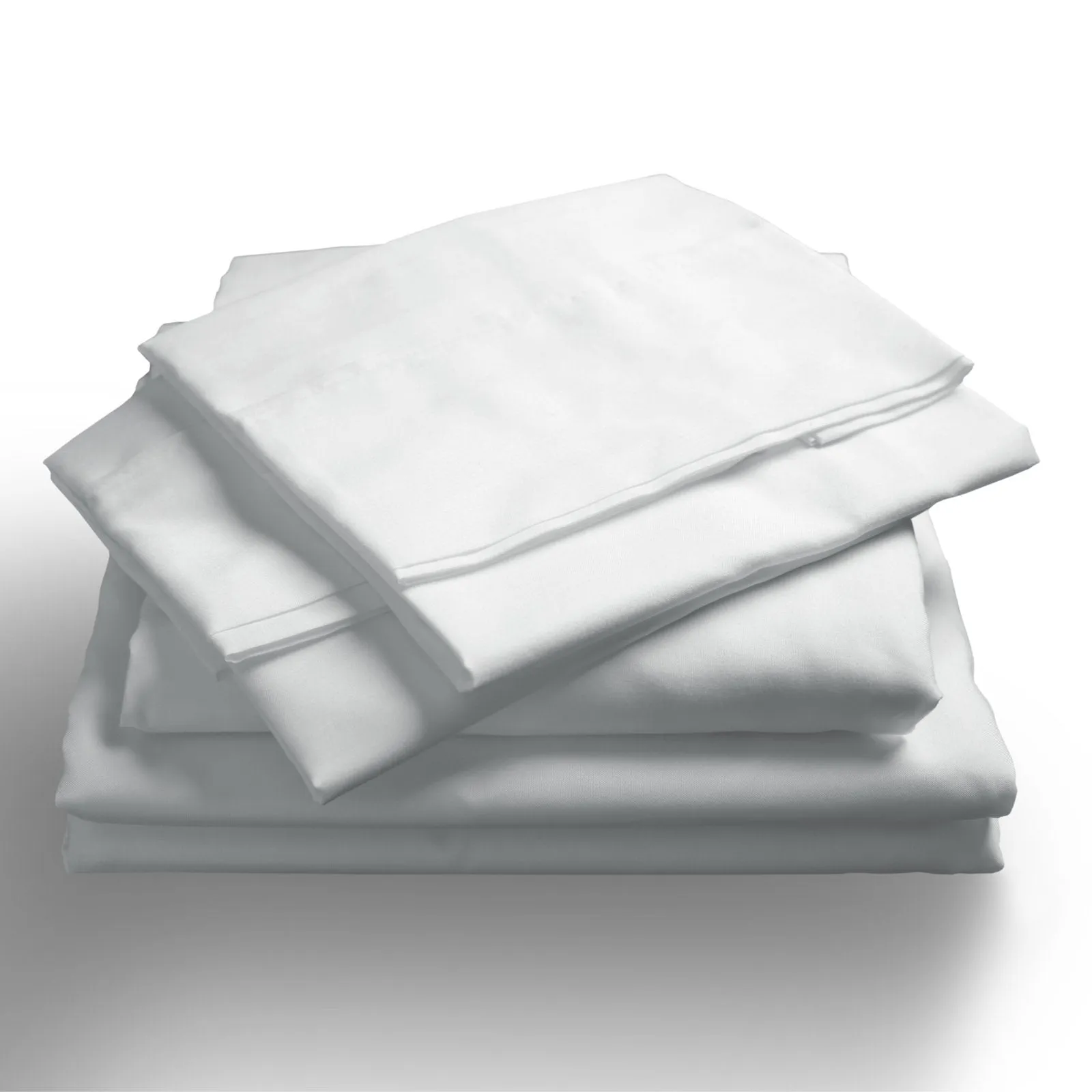 Royal Comfort 1000TC Hotel Grade Bamboo Cotton Sheets Pillowcases Set Ultrasoft Queen White