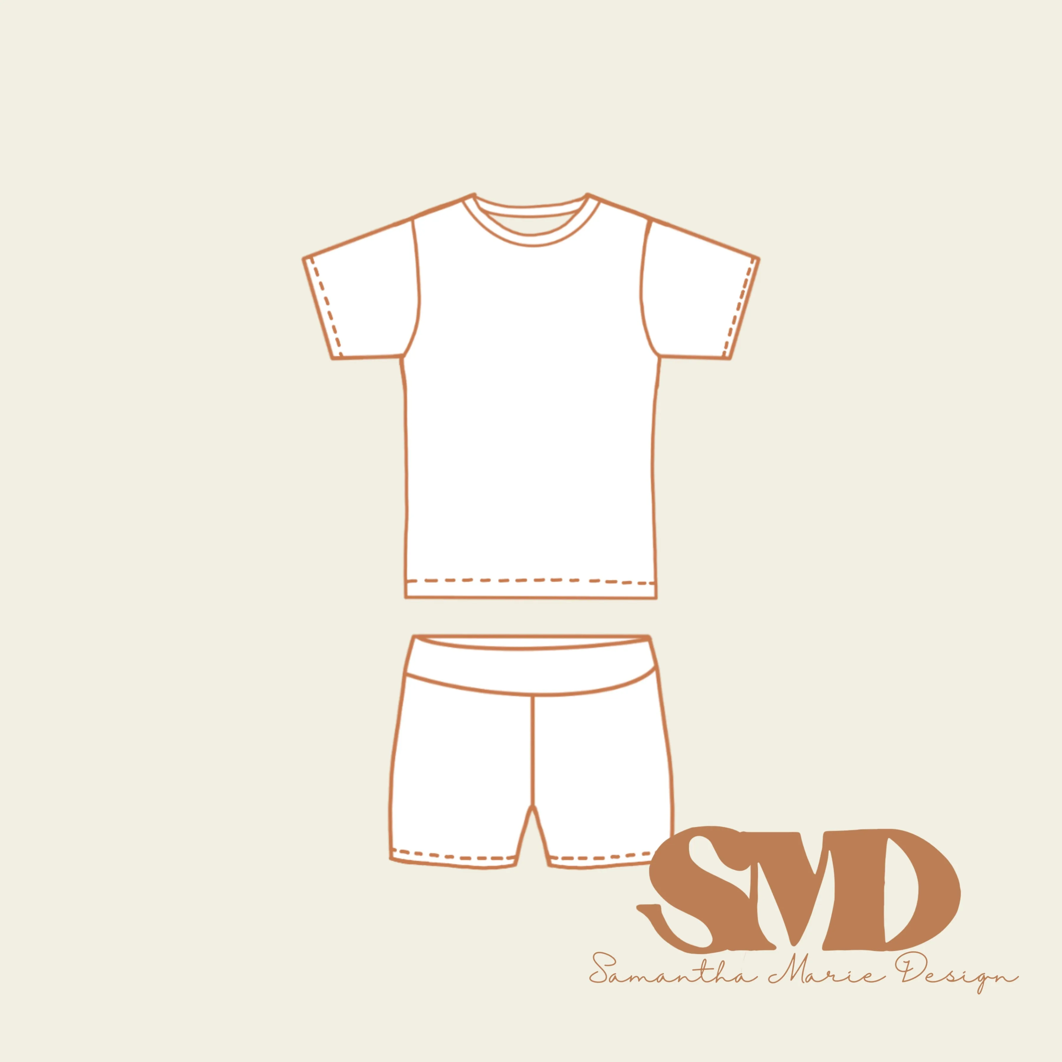 SMD Youth Aster Pajama Pattern Mock-up