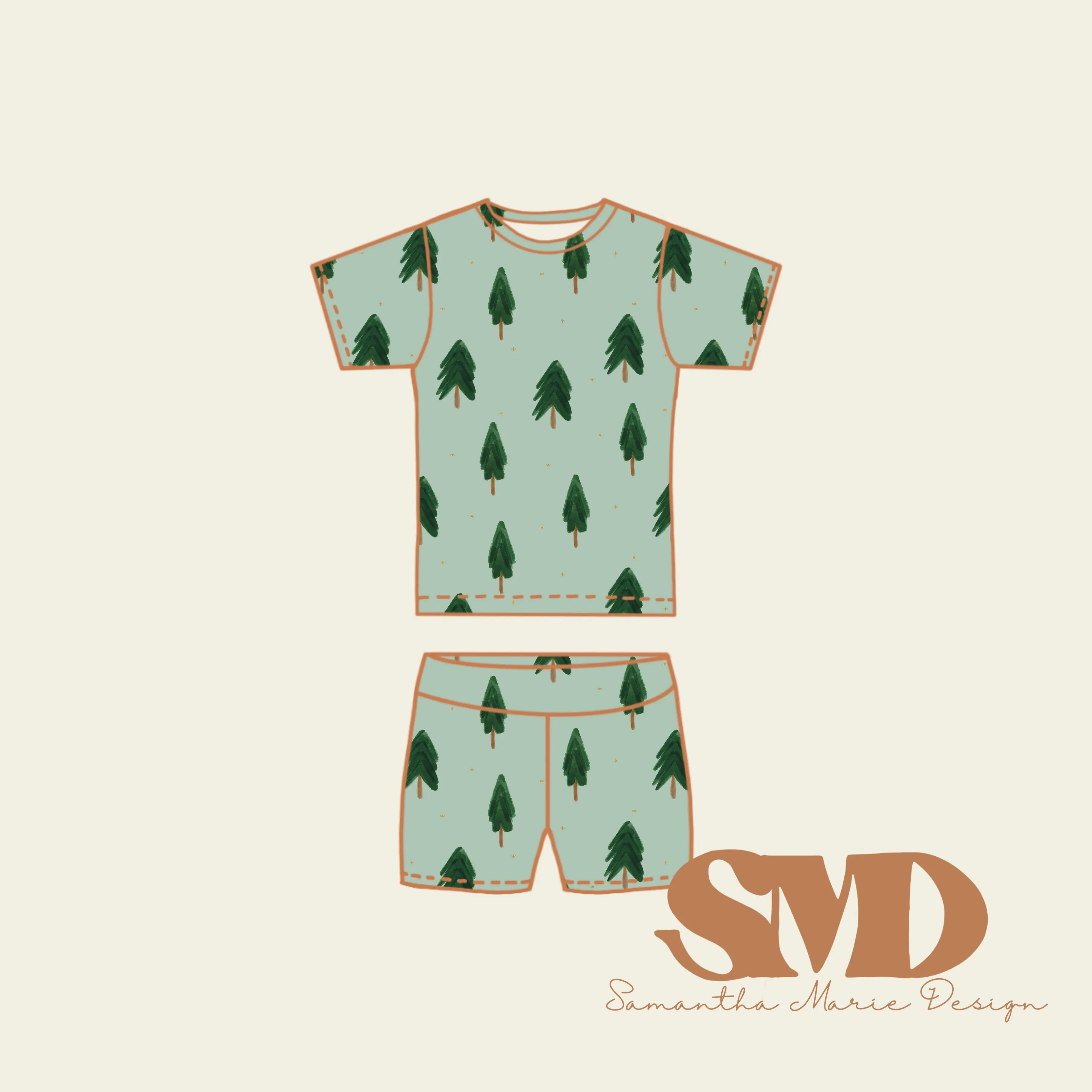 SMD Youth Aster Pajama Pattern Mock-up