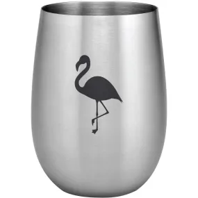 Stainless Steel Stemless Wine Glass Flamingo 16 oz