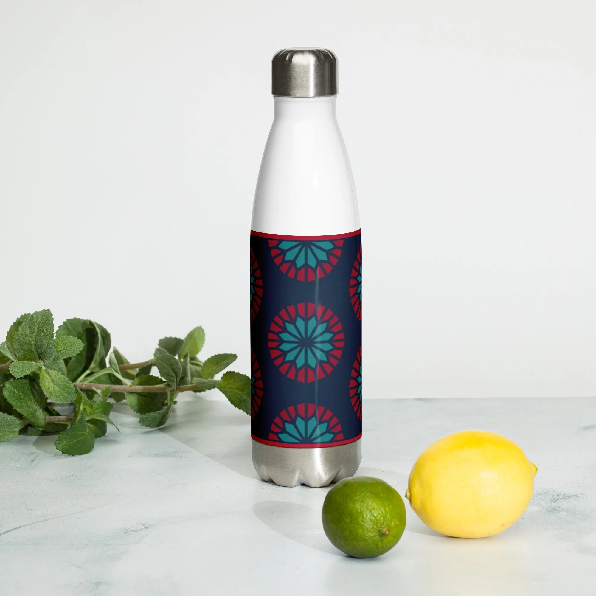 Stainless Steel Water Bottle - Geometric Sea Star