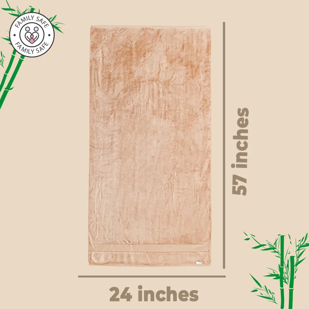 The Better Home Bamboo Bath Towel for Men & Women | 450GSM Bamboo Towel | Ultra Soft, Hyper Absorbent & Anti Odour Bathing Towel | 27x54 inches (Pack of 1, Beige)