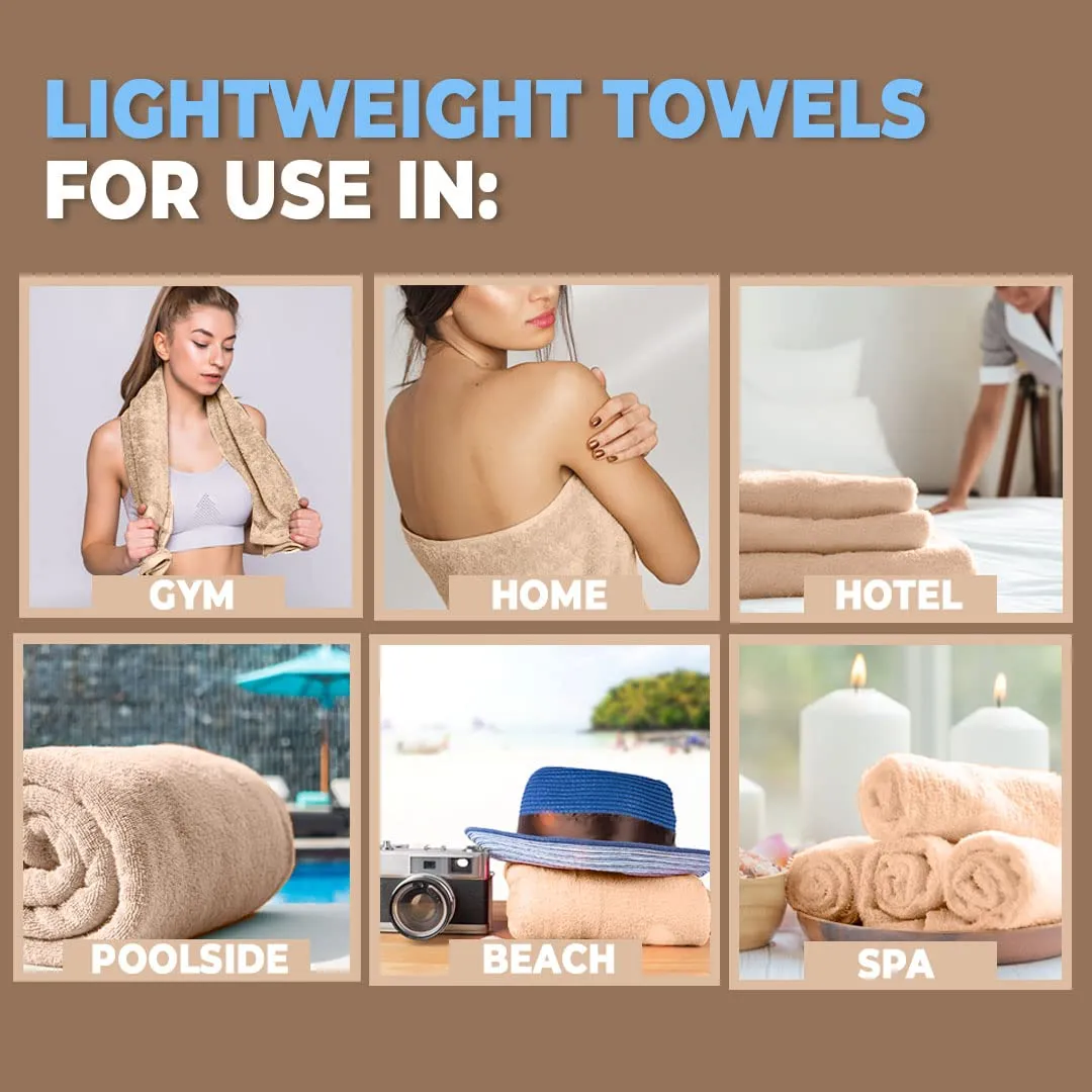 The Better Home Bamboo Bath Towel for Men & Women | 450GSM Bamboo Towel | Ultra Soft, Hyper Absorbent & Anti Odour Bathing Towel | 27x54 inches (Pack of 1, Beige)