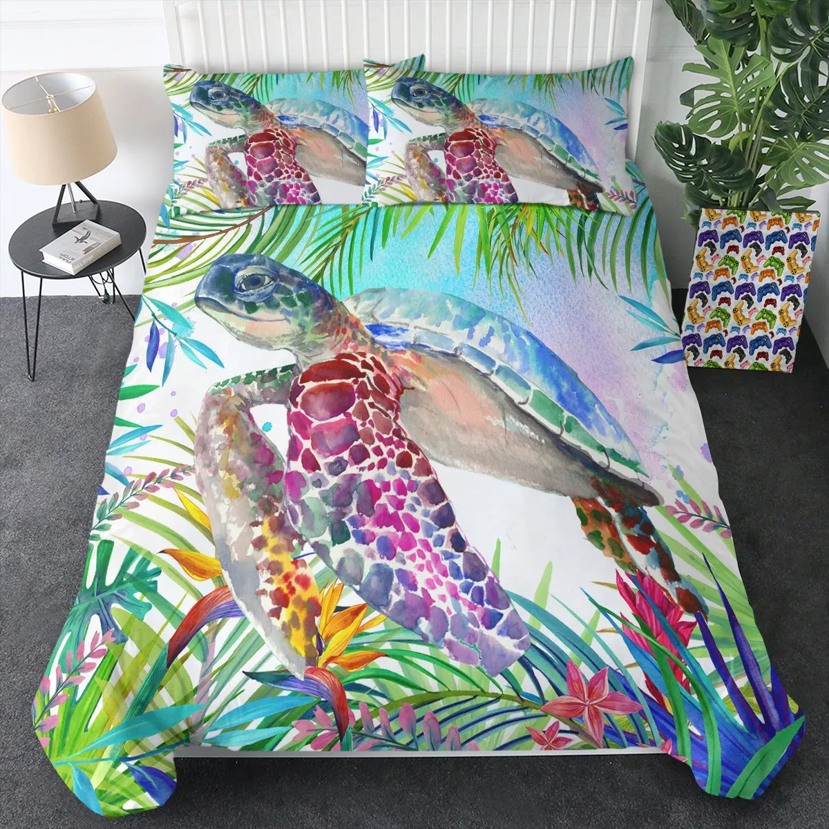 The Tropical Sea Turtle Duvet Cover Set