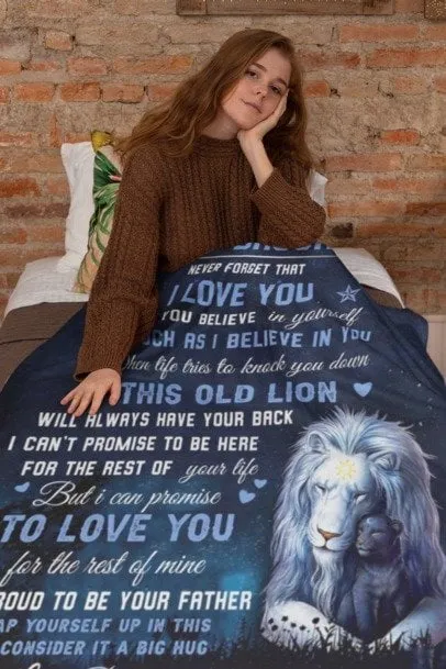 This Old Lion Daughter Blanket from Dad