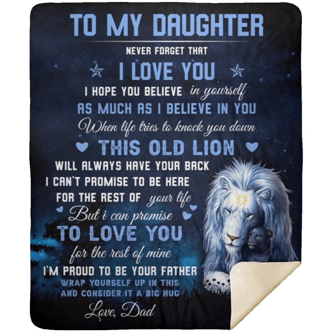 This Old Lion Daughter Blanket from Dad