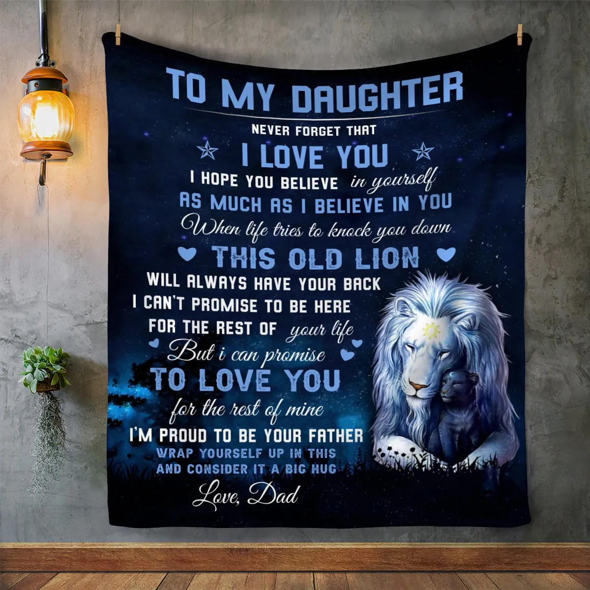 This Old Lion Daughter Blanket from Dad