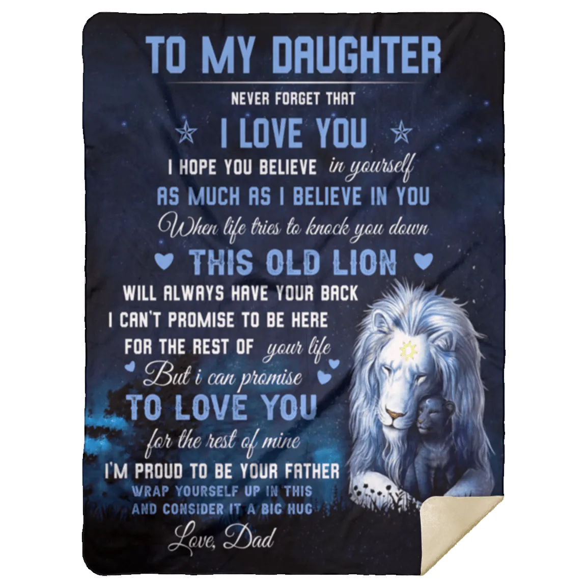 This Old Lion Daughter Blanket from Dad