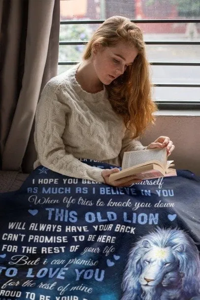 This Old Lion Daughter Blanket from Dad