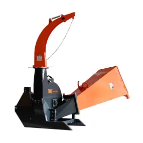 TMG Industrial Compact 3-Point Wood Chipper, 6" Chipping Capacity, Category 1 Hookup, 30-75 HP Tractor, PTO Shaft Included, TMG-WC62