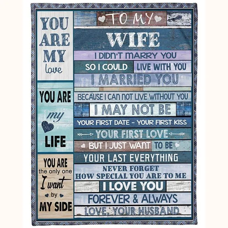 To My Wife - From Husband - A608 - Premium Blanket