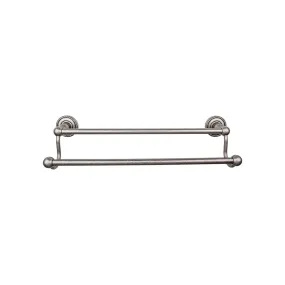 Top Knobs ED11APF Edwardian Bath Towel Bar 30 In. Double - Rope Backplate Antique Pewter