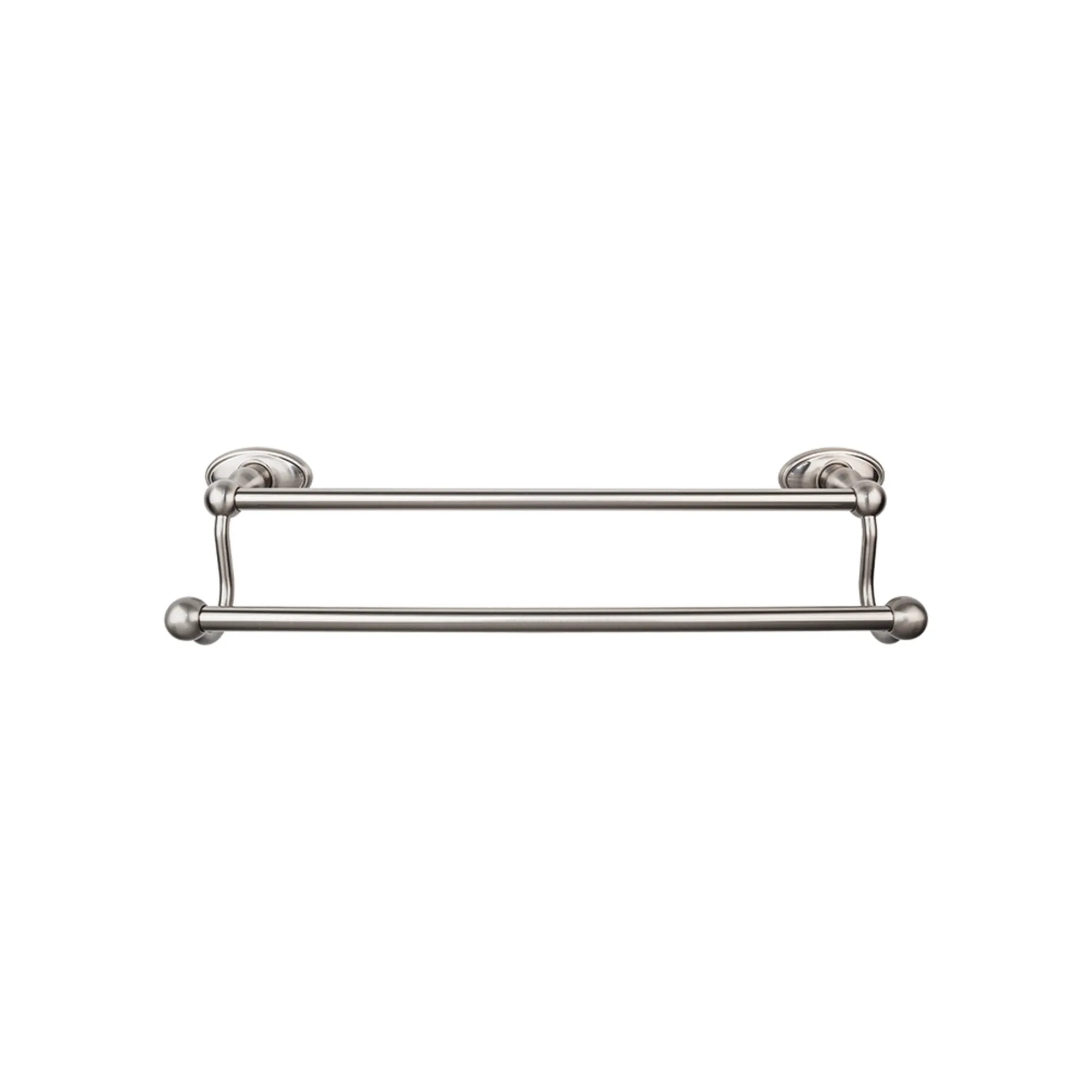 Top Knobs ED11BSNC Edwardian Bath Towel Bar 30 In. Double - Oval Backplate Brushed Satin Nickel