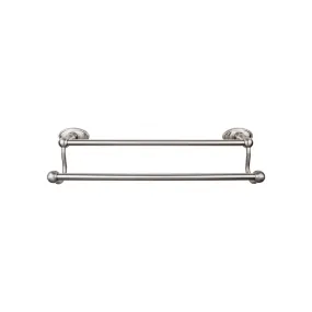 Top Knobs ED11BSNC Edwardian Bath Towel Bar 30 In. Double - Oval Backplate Brushed Satin Nickel