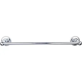 Top Knobs ED6PCA Edwardian Bath Towel Bar 18 In. Single - Beaded Bplate Polished Chrome