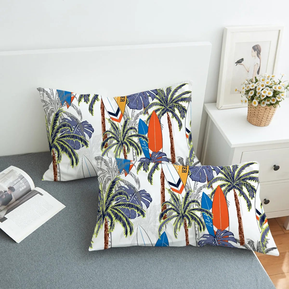 Tropical Surfer Bedding Set