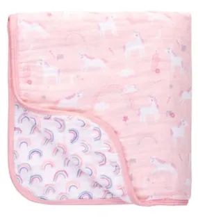 Unicorn Muslin Stroller Blanket