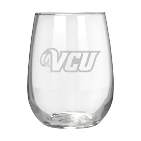 VCU Rams 17 oz. Stemless Wine Glass