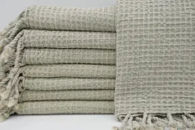 WAFFLE BEIGE TURKISH TOWEL