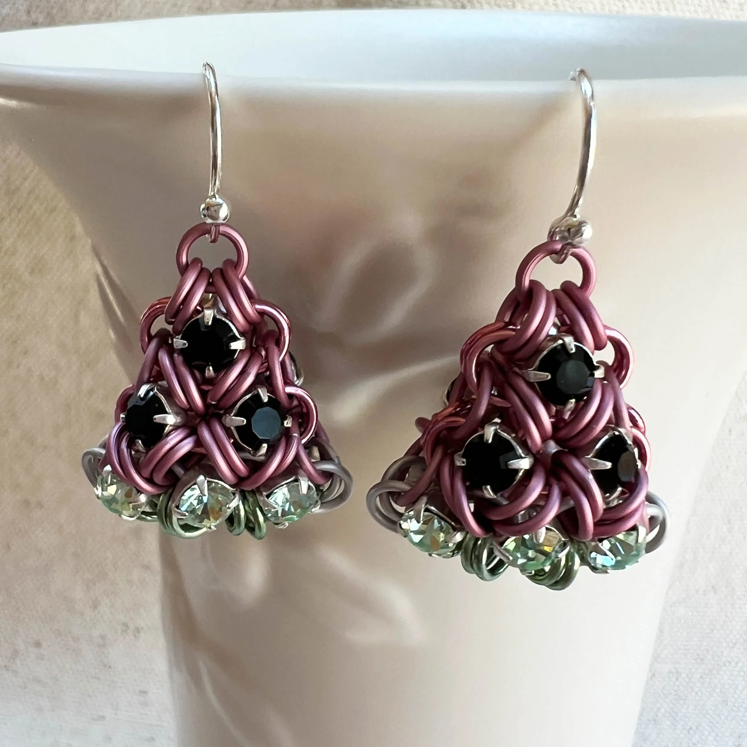 Watermelon Rhinestone Charm Earrings - Frosted Watermelon