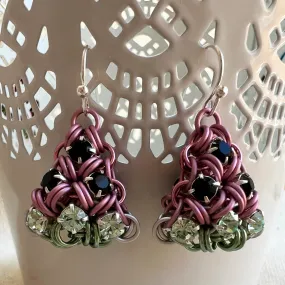 Watermelon Rhinestone Charm Earrings - Frosted Watermelon