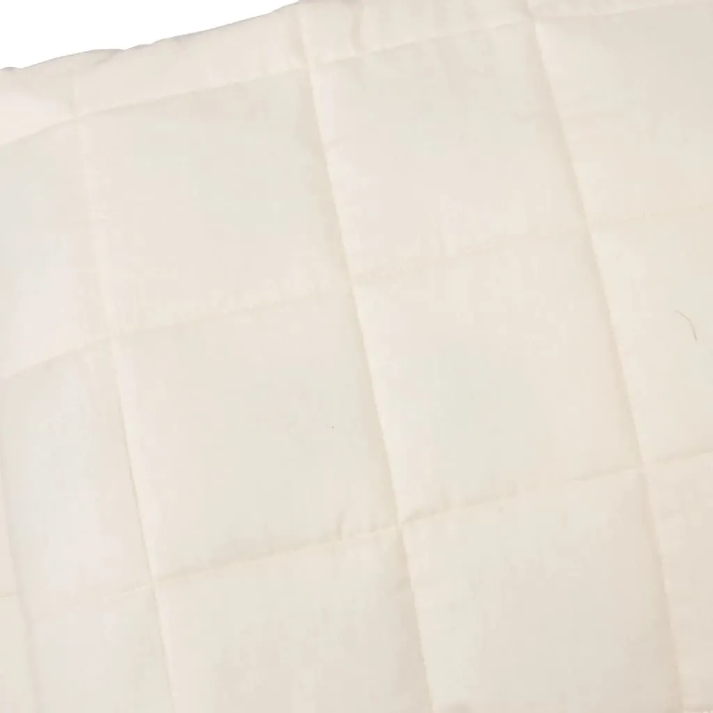 Weighted Blanket Light Cream 137x200 cm Single 6 kg Fabric