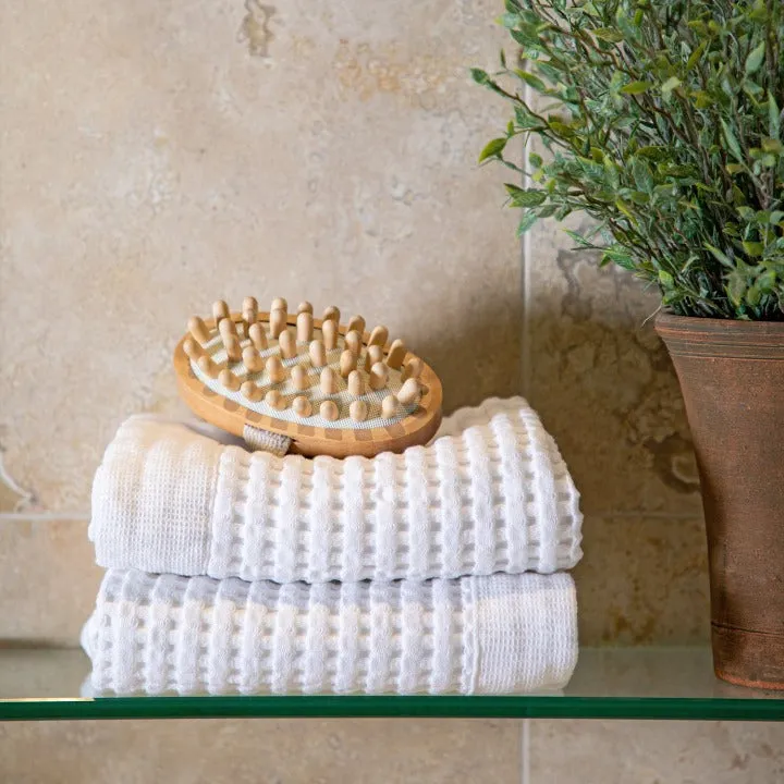 White Towel Set in Gift Bag, Modern Style