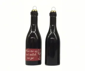 Wine me up and watch me go! Clever Saying Ornament