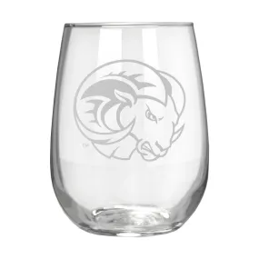 Winston-Salem State Rams 17 oz. Stemless Wine Glass