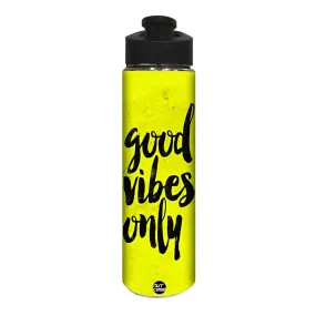 Yellow Stainless Steel Sipper Bottle Drink Water - Good Vibes Only