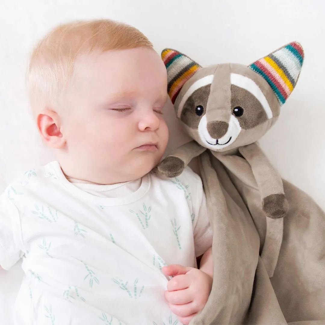 Zazu Comforter Robin Racoon with heartbeat